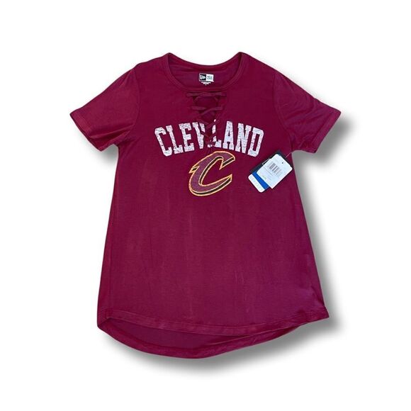 Cleveland Cavaliers New Era Women's T-Shirt Wine - Picture 1 of 8